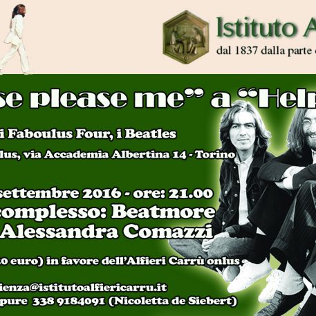 biglietto di invito al concerto beatles istituto alfieri carrù